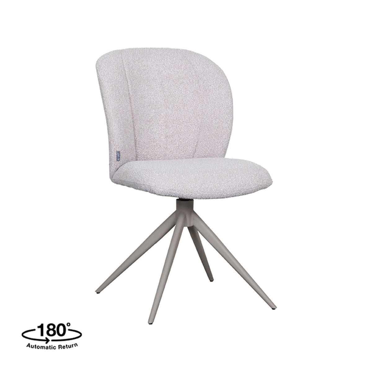 LABEL51 Eetkamerstoel Kimo - Naturel - Boucle